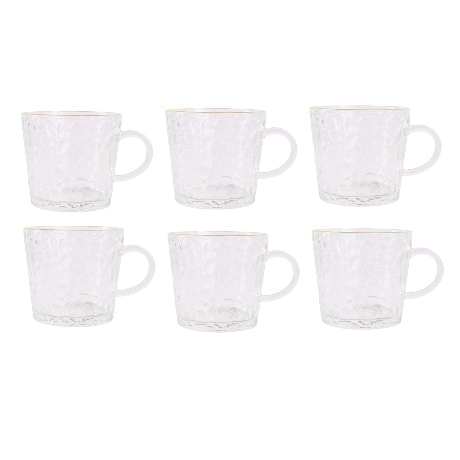 طقم مج زجاج 6 قطعة GLASS موديل BAR-17-76B 