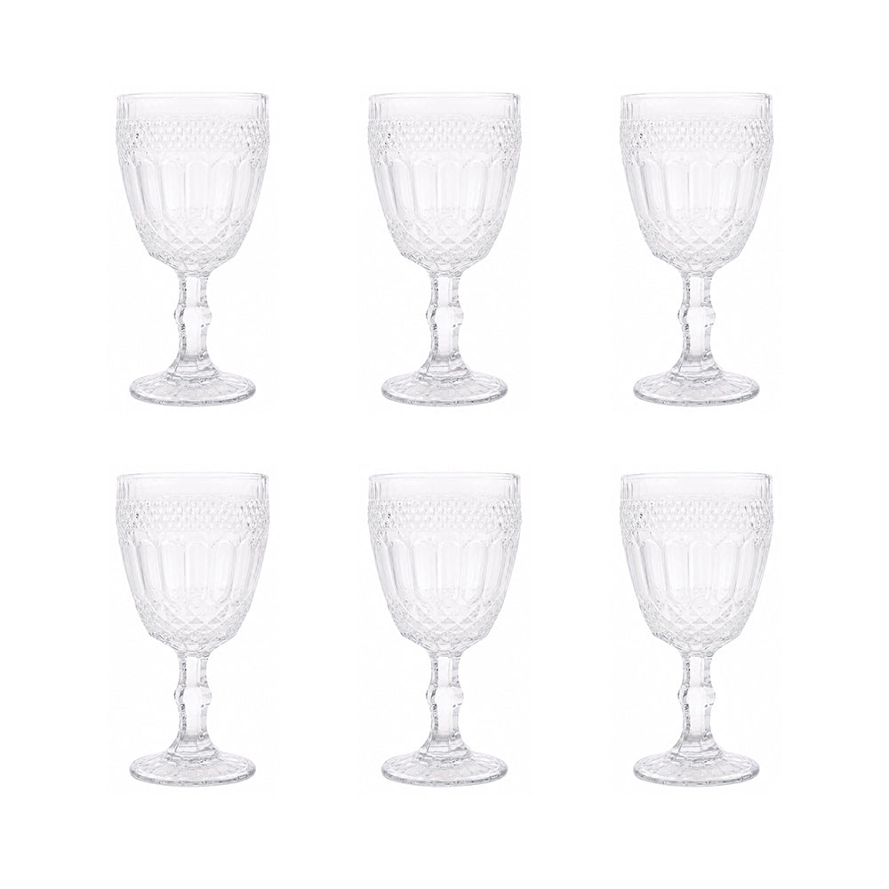 طقم كاس زجاج دريم 6 قطعة DIAMOND STEMWARE موديل 3-4001