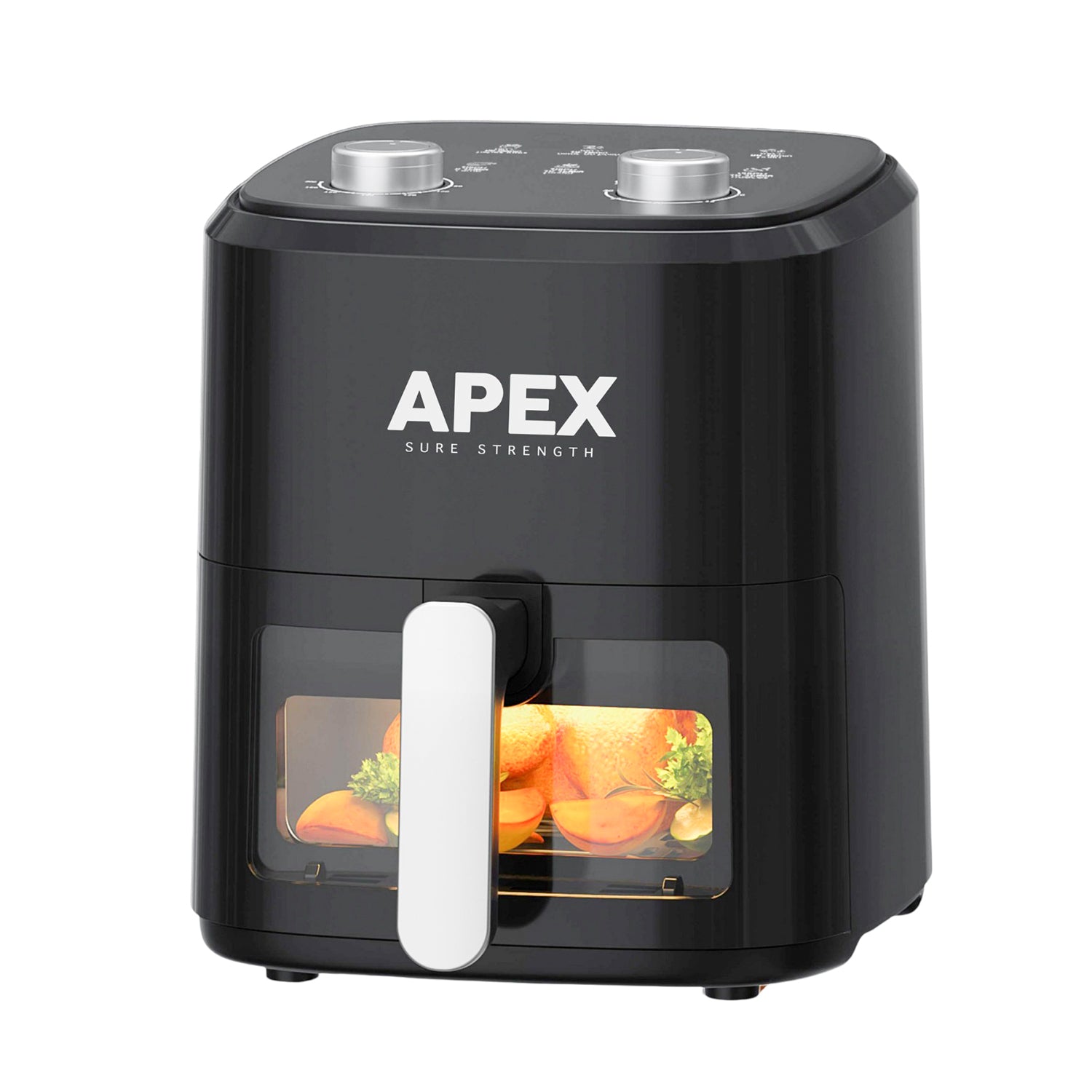 قلاية هوائية APEX مرئية 5 لتر 1500 وات سعة XL كومباكت موديل APEX15XL25M-(TN) 