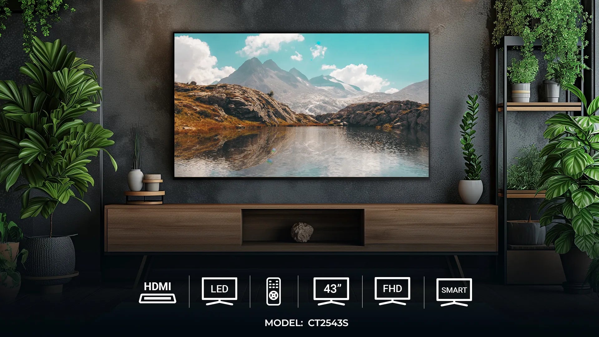 شاشة 43 بوصة سمارت بالرسيفر LEDCD25543S - كاسيل 
