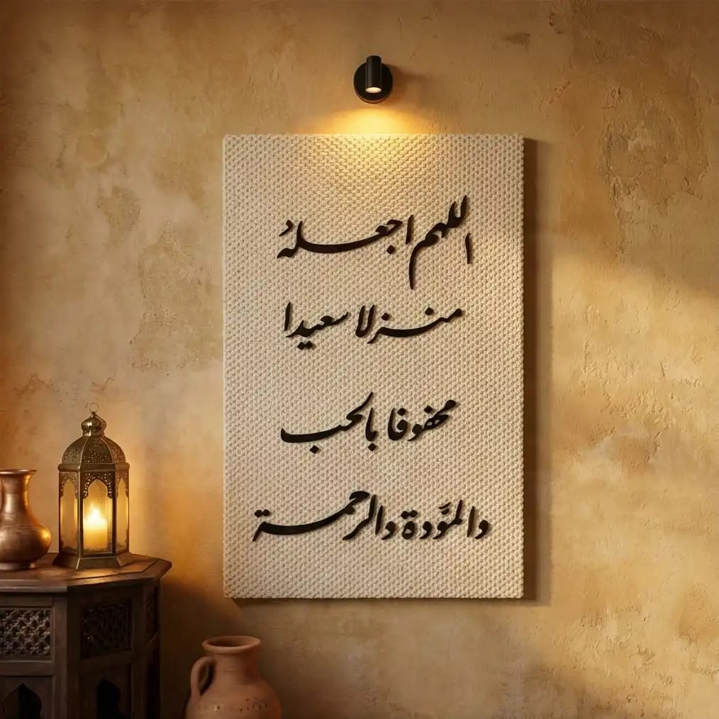 تابلوه دعاء اللهم اجعله منزلا سعيدا 