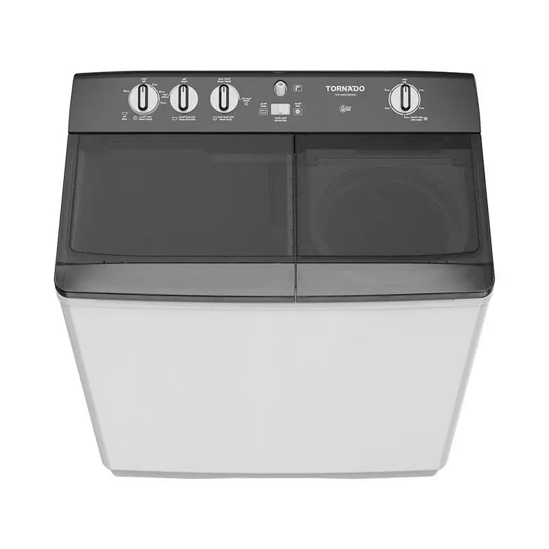 غسالة ملابس تورنيدو هاف 12 كيلو ابيض موديل TVH-HM12TS(WK) 