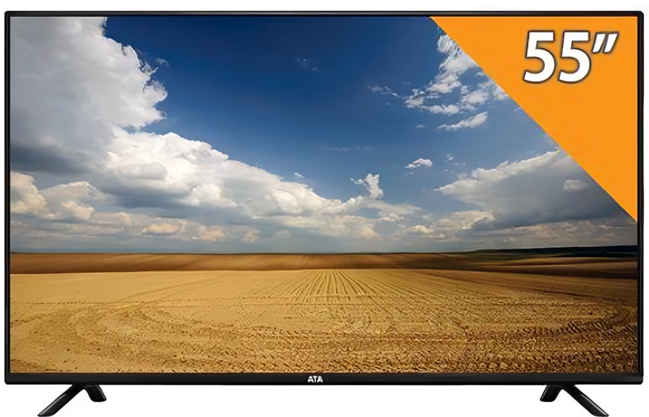شاشة 55 بوصة اسود ATA 55UOS 4K - عطا 