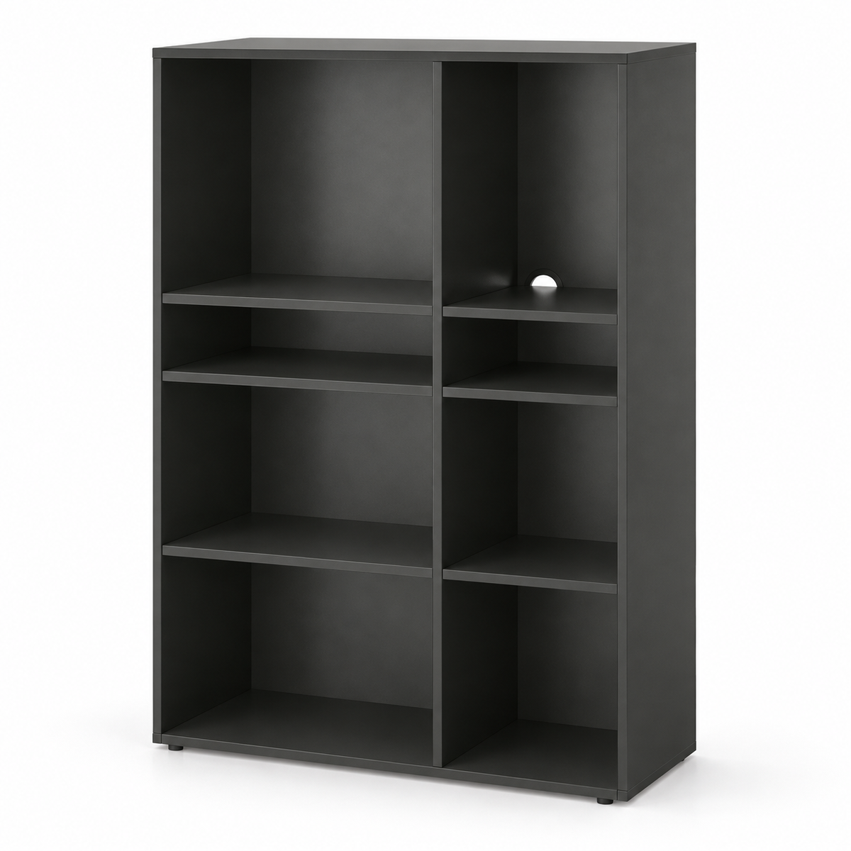 مكتبة MDF أسود - 140×95×37 سم