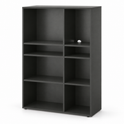 مكتبة MDF أسود - 140×95×37 سم