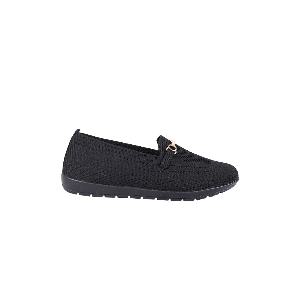 حذاء حريمي تريكو FASHION توكة معدن كعب مخدة موديل 111