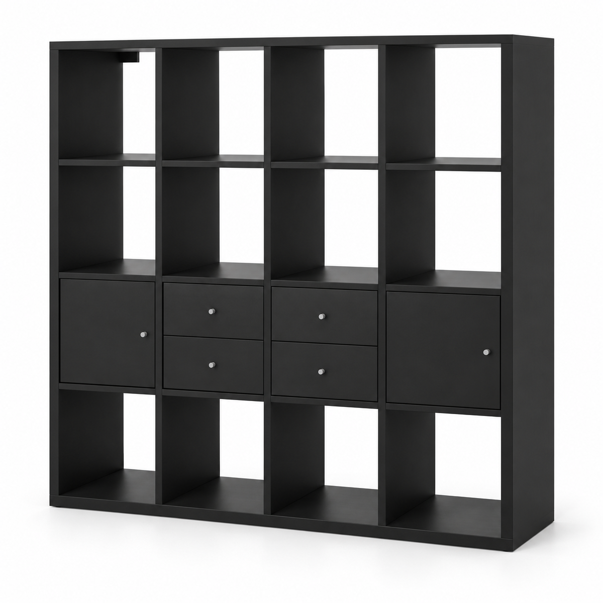 مكتبة MDF أسود - 150×150×40 سم