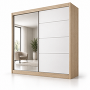 دولاب MDF ضلفتين بيچ - 220×180×50 سم