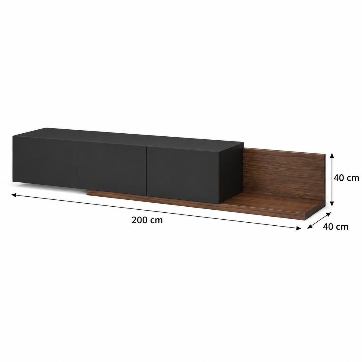 وحدة تلفزيون MDF ميلامين - 200×40 سم