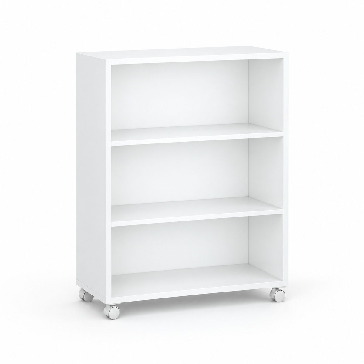 مكتبة MDF أبيض - 84×30×60×28 سم