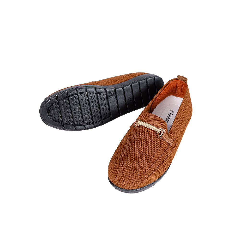 حذاء حريمي تريكو FASHION توكة معدن كعب مخدة موديل 111