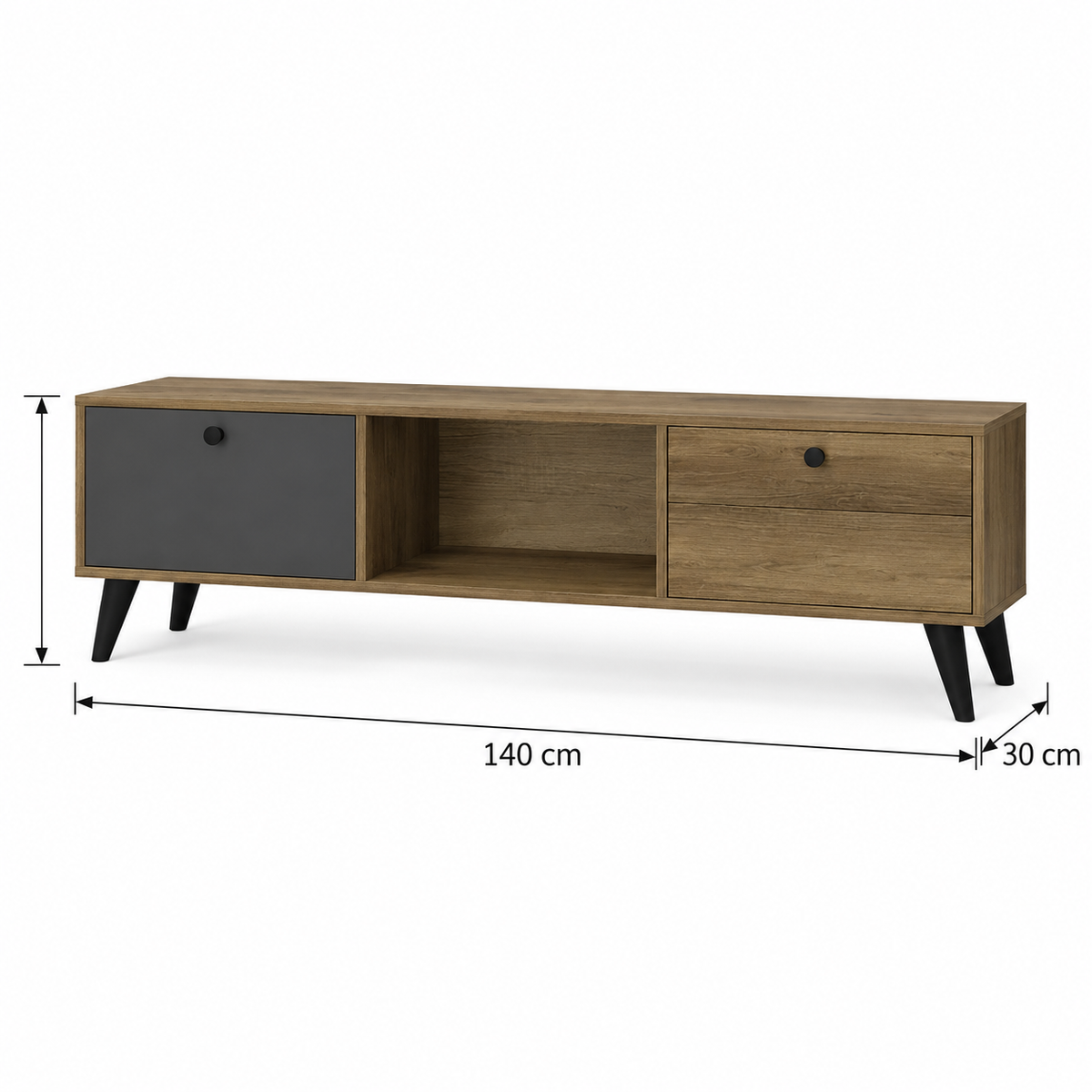 ترابيزة تلفزيون MDF - 30×140 سم - موديل LOG189