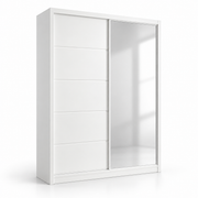 دولاب MDF ضلفتين أبيض - 220×120×50 سم