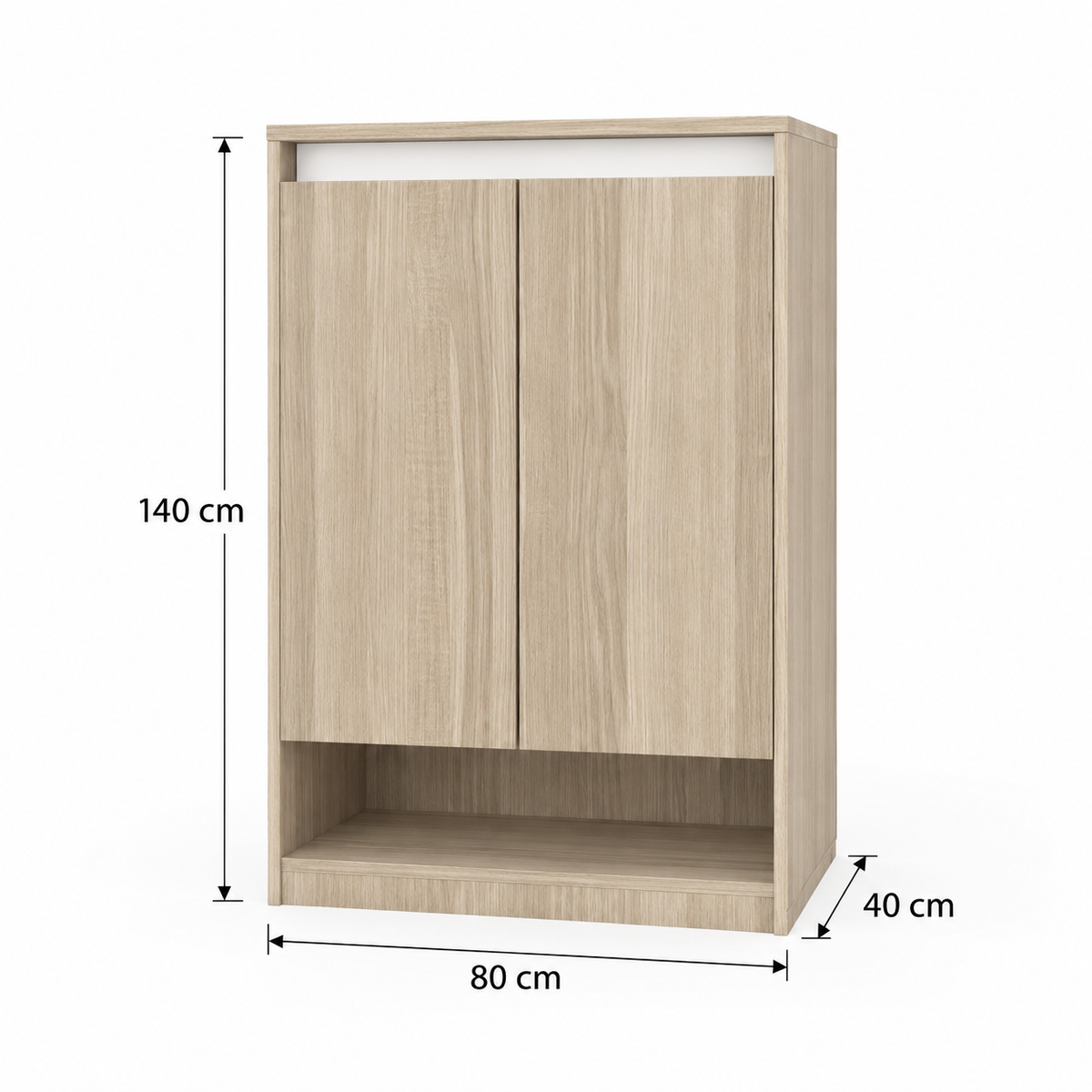 جزامة MDF بيچ وأبيض - 38×96×80 سم - التوحيد والنور