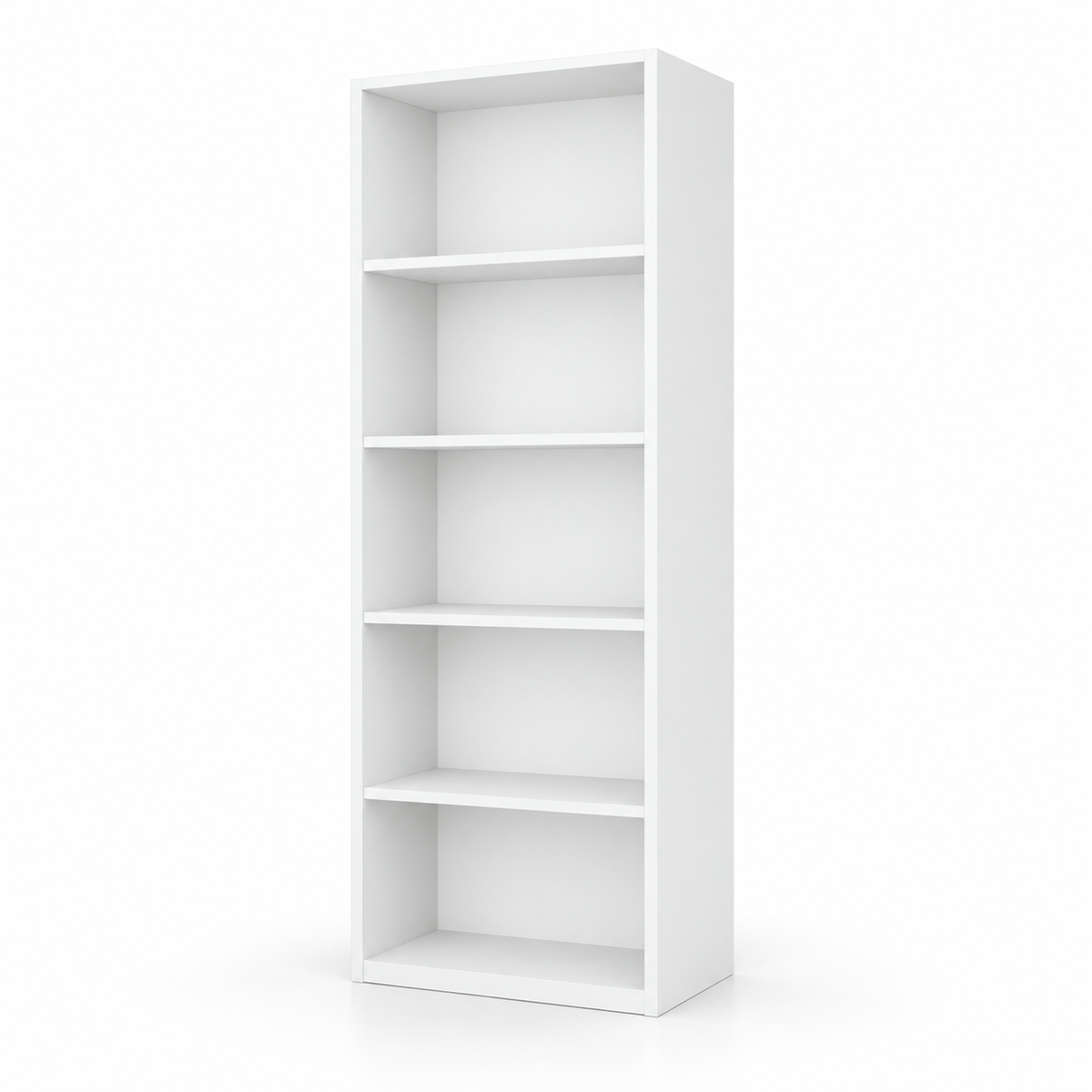 مكتبة MDF أبيض - 160×30×60×28 سم