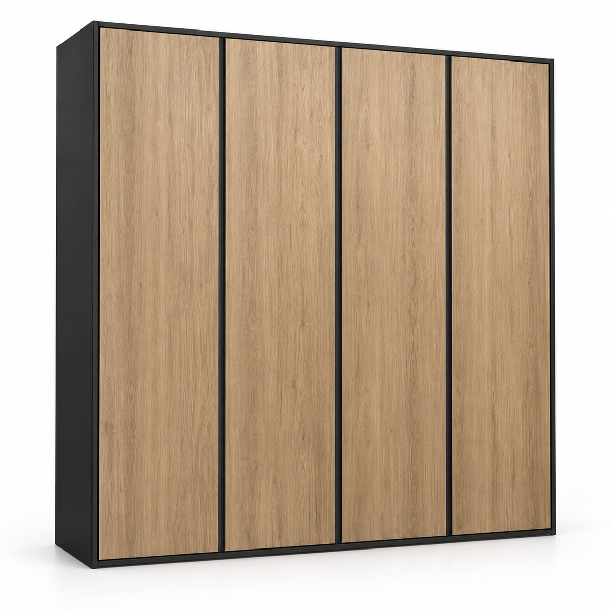 تسريحة MDF أسود وبيچ - 210×220 سم
