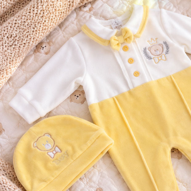 سالوبيت بيبي شتوي قطيفة التاج وبونجور موديل 4289