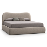 سرير فردي MDF + كتان بيچ - 120×200 سم