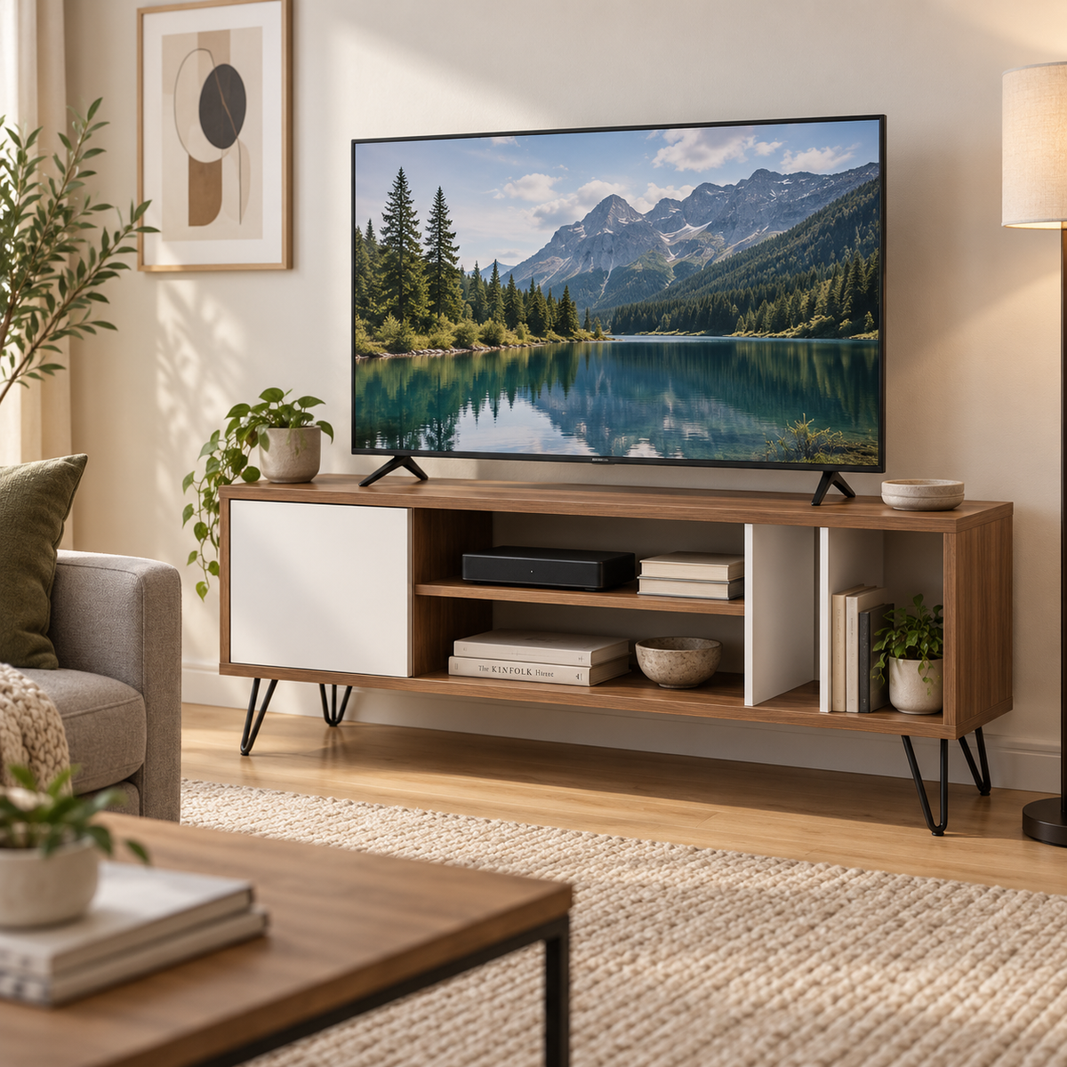 ترابيزة تلفزيون MDF - 30×160 سم - موديل WM47
