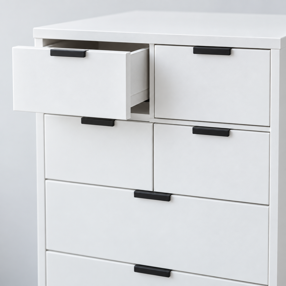 وحدة أدراج MDF 7 أدراج أبيض - 90×50×40 سم