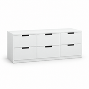وحدة أدراج MDF 6 أدراج أبيض - 50×90×40 سم