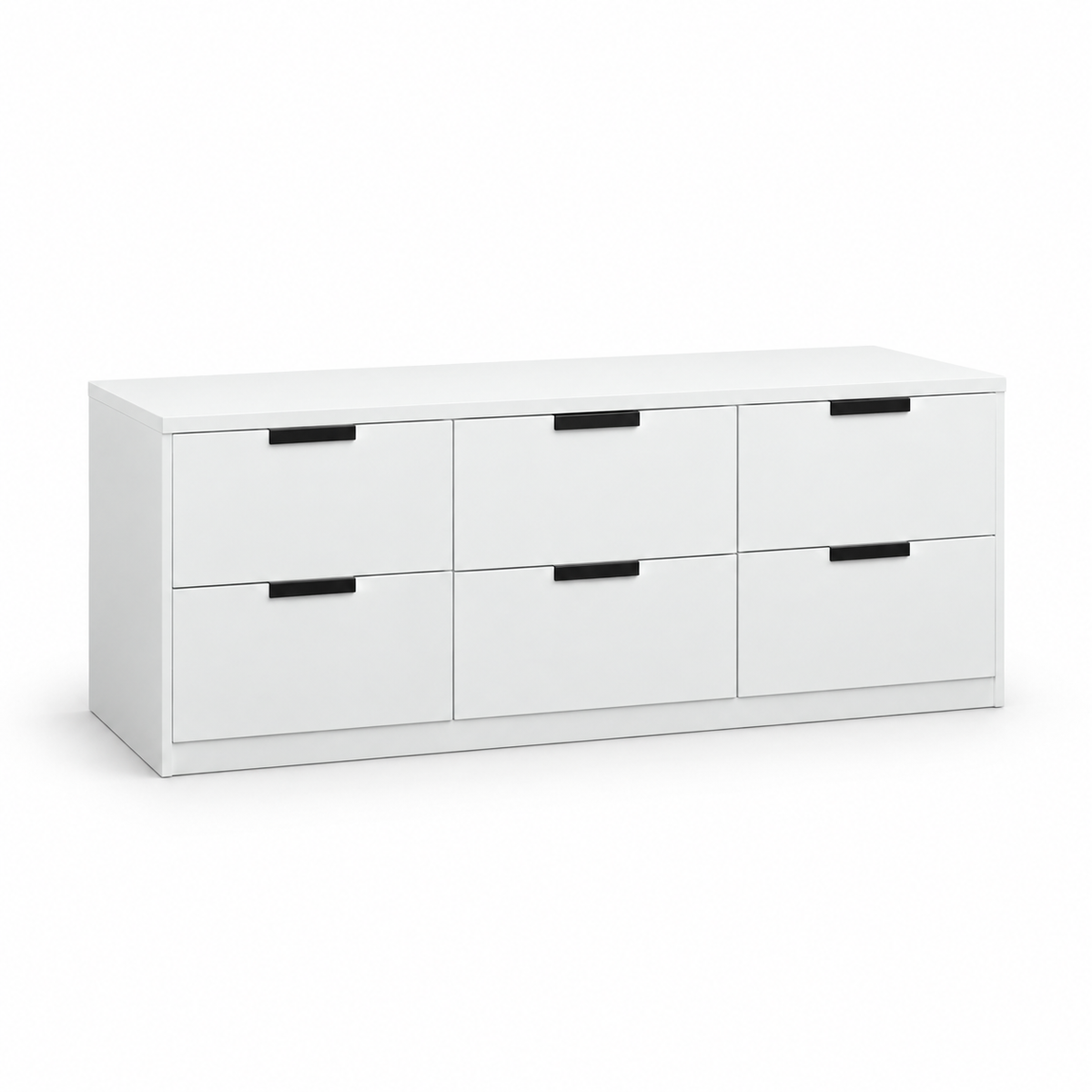 وحدة أدراج MDF 6 أدراج أبيض - 50×90×40 سم