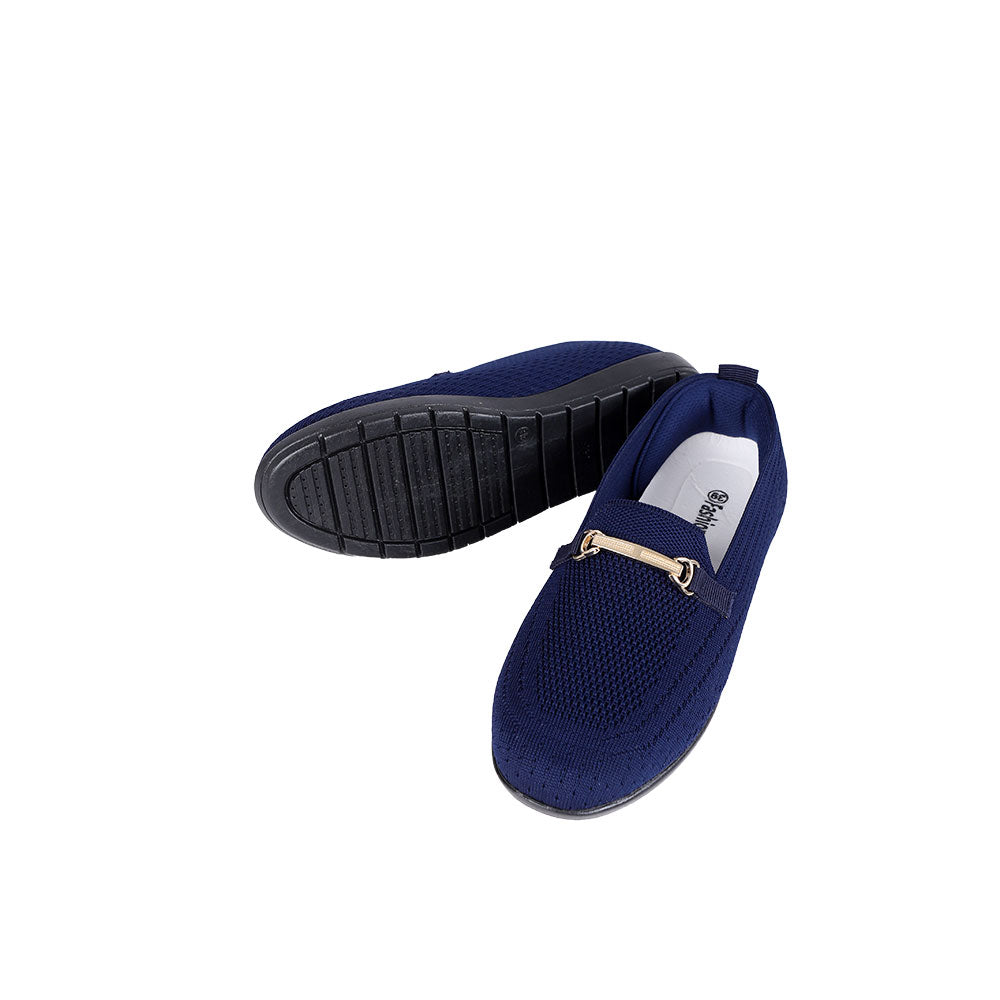 حذاء حريمي تريكو FASHION توكة معدن كعب مخدة موديل 111