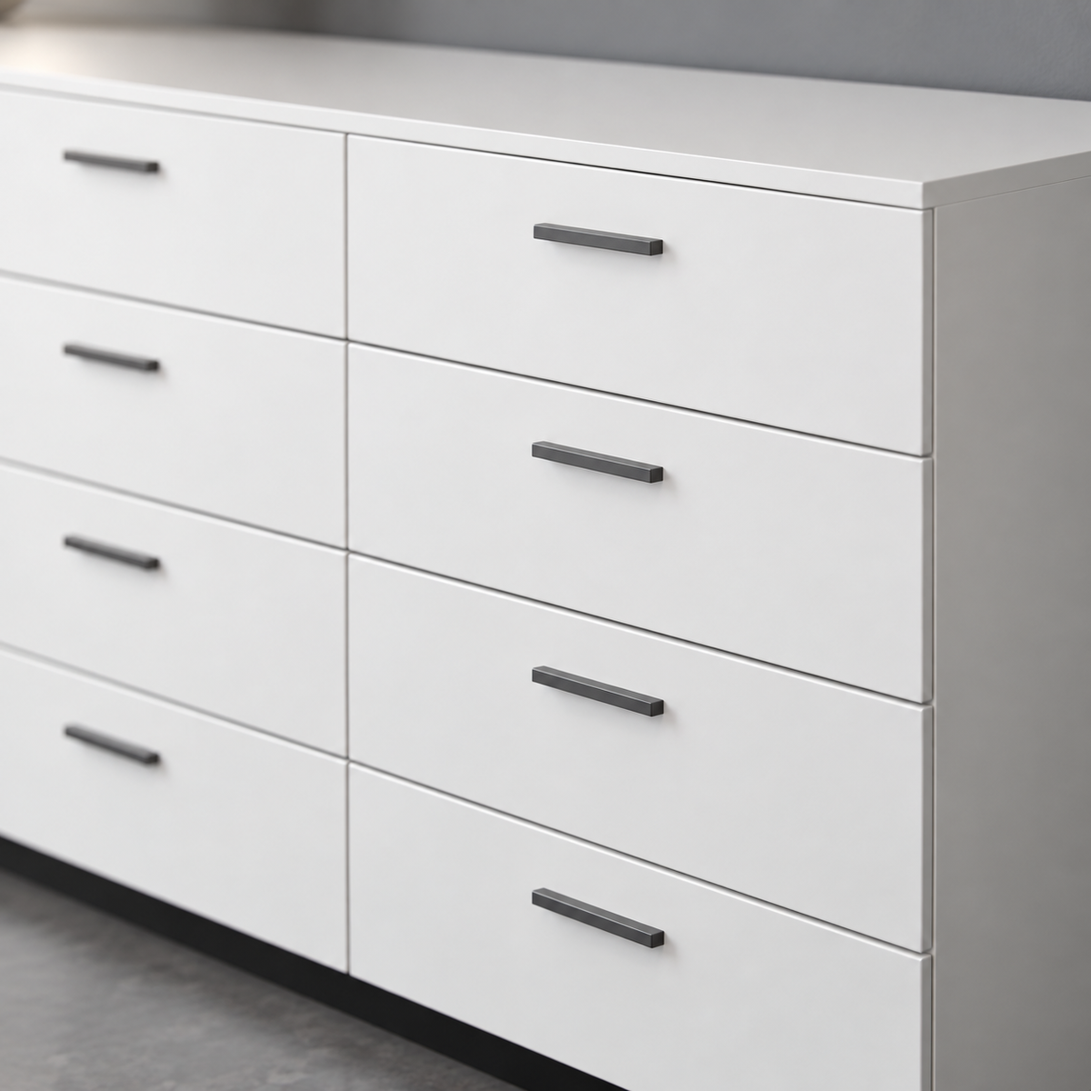 وحدة أدراج MDF 8 أدراج أبيض - 80×90×45 سم