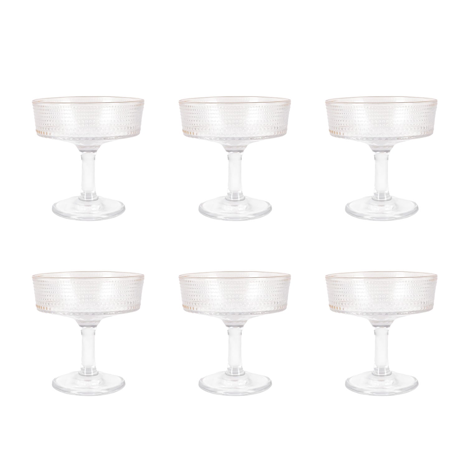 طقم سكرية GLASS WARE زجاج 6 قطعة موديل DN-A762-227