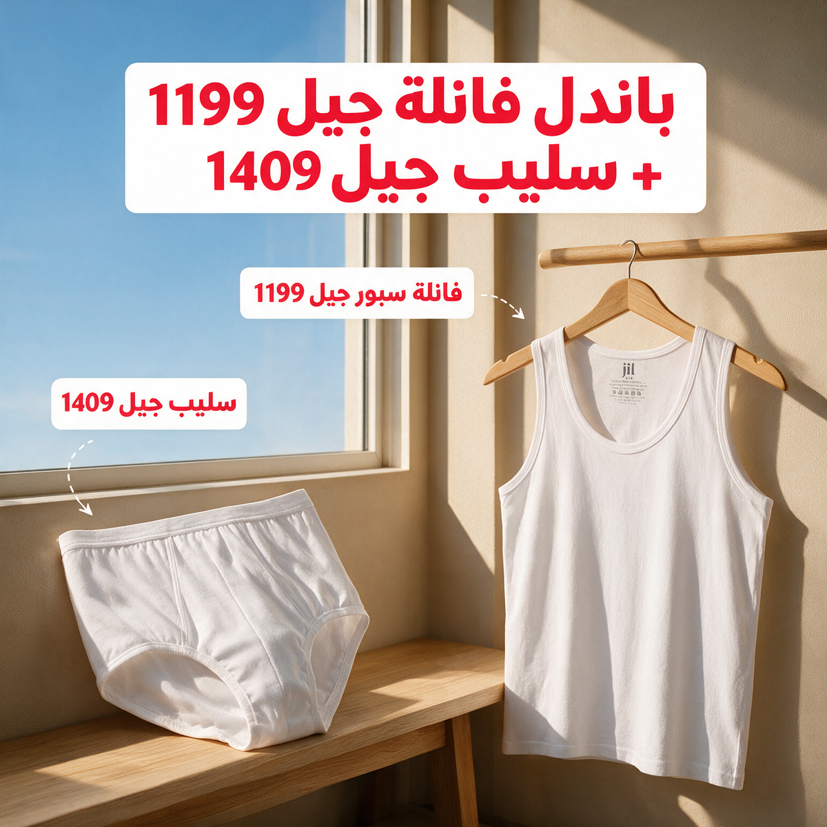 باندل فانلة جيل 1199 + سليب جيل 1409