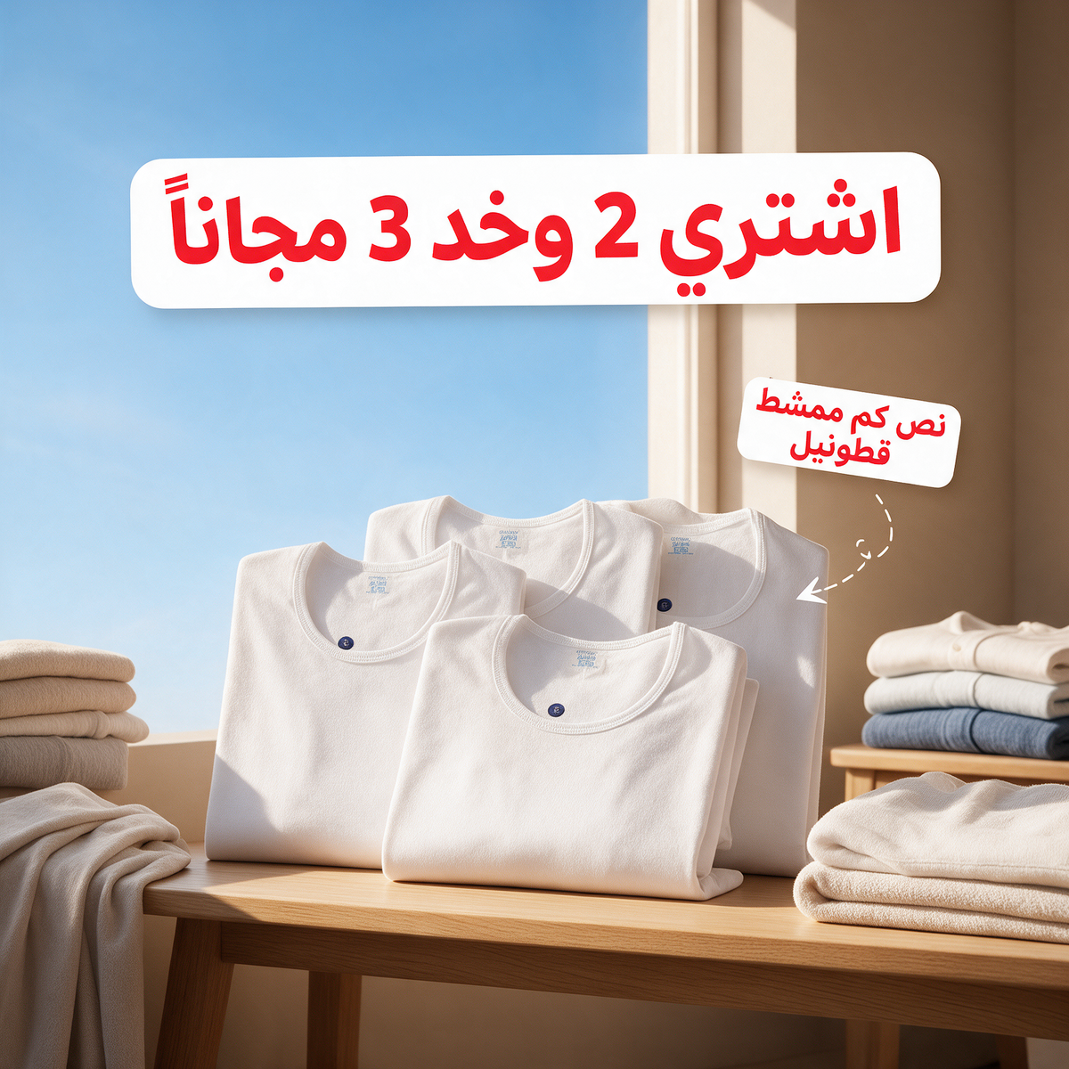 اشتري 2 وخد 3 مجاناً - نص كم ممشط قطونيل