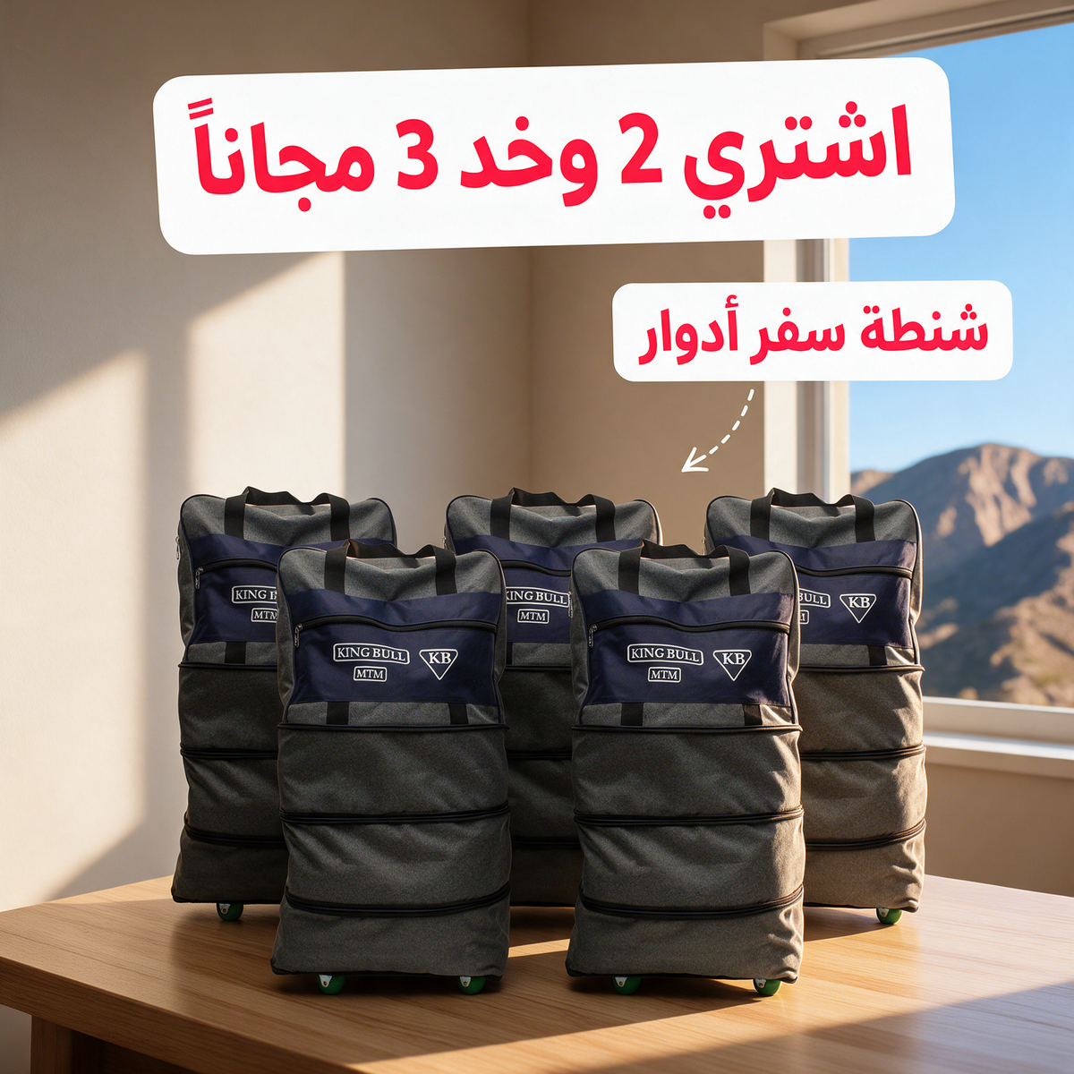 اشتري 2 وخد 3 مجاناً - شنطة سفر أدوار