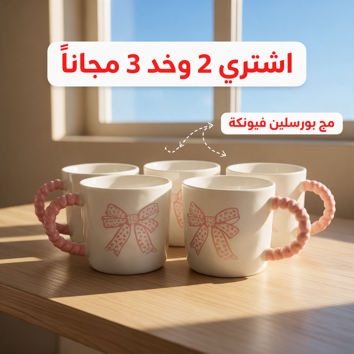 اشتري 2 وخد 3 مجاناً - مج بورسلين فيونكة