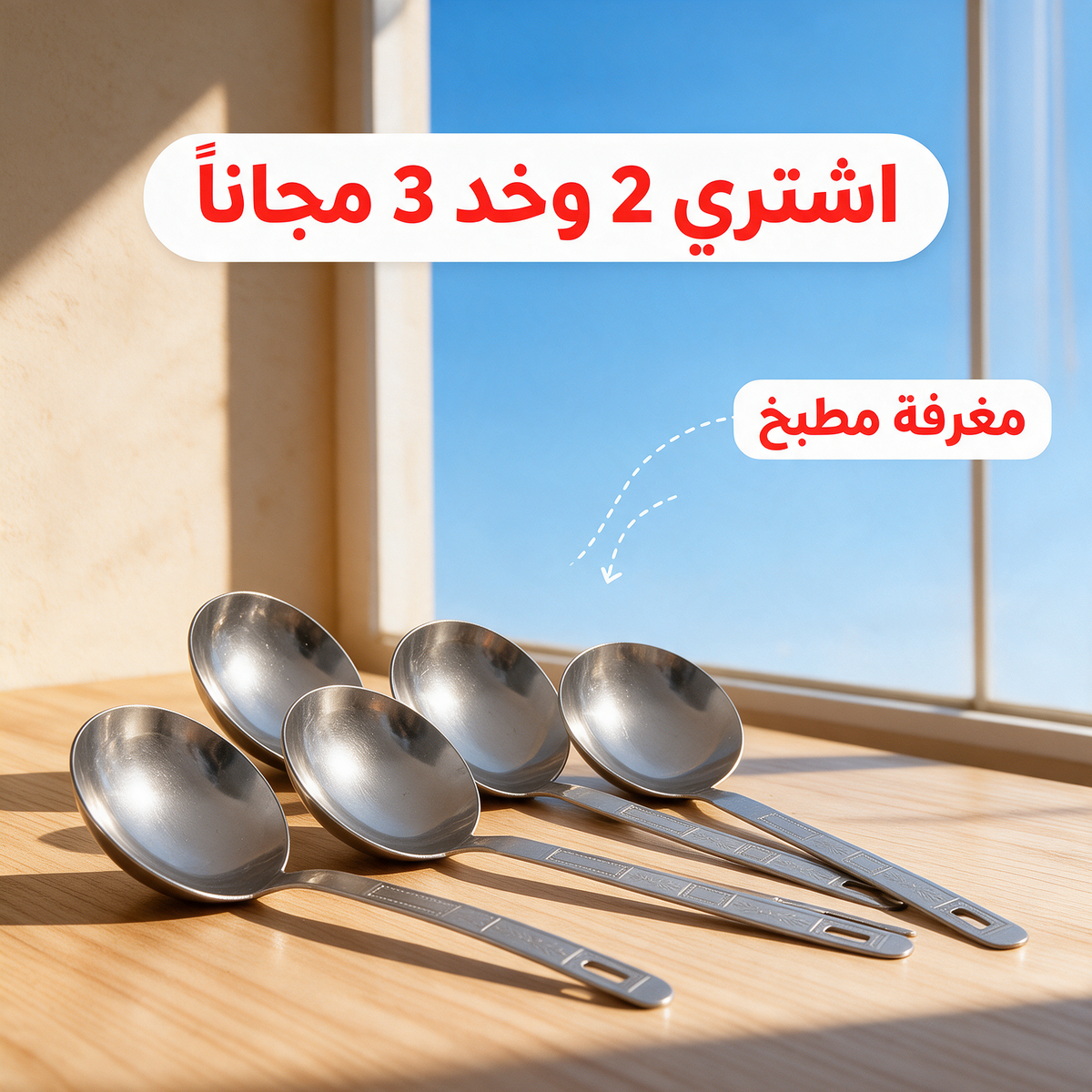 اشتري 2 وخد 3 مجاناً - مغرفة مطبخ