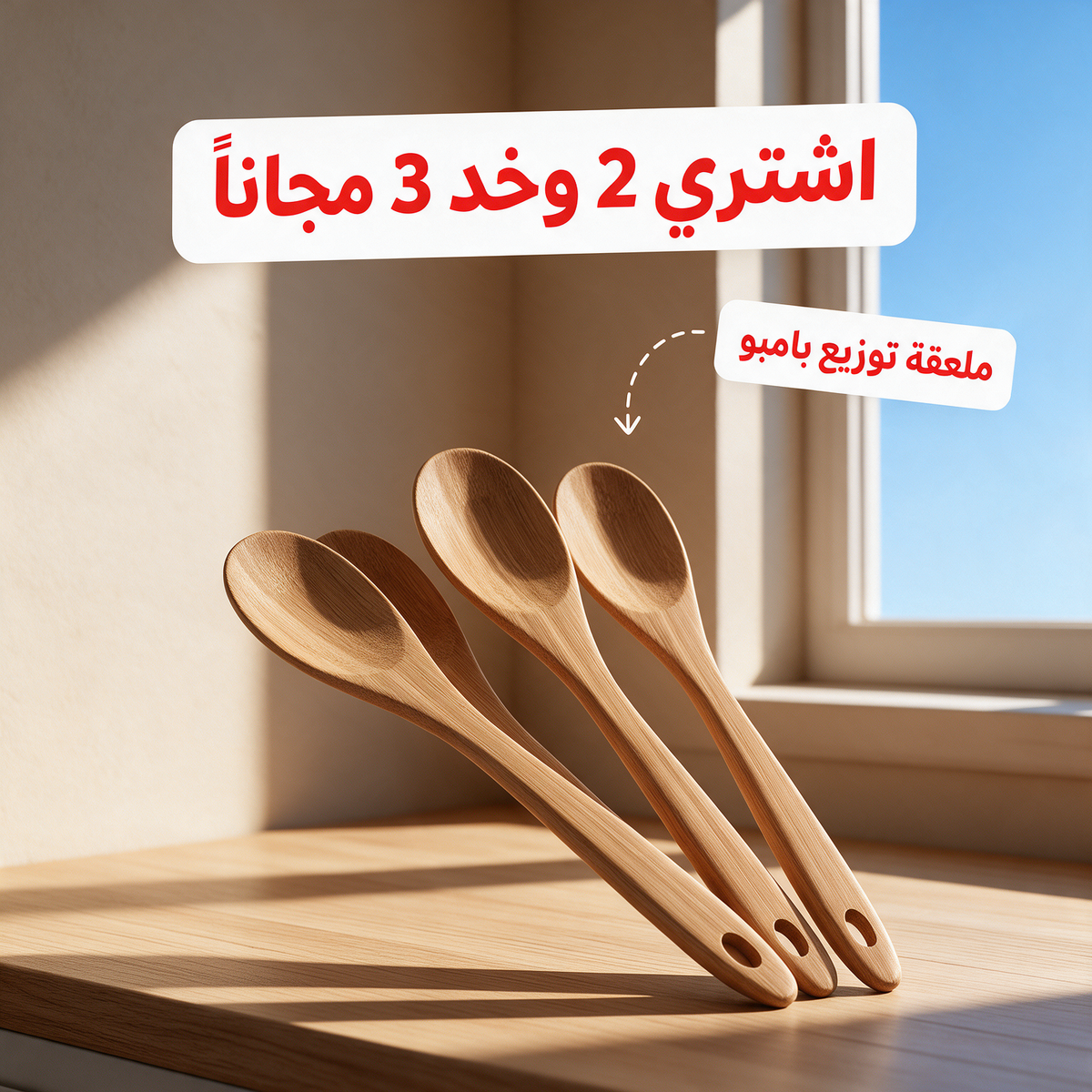 اشتري 2 وخد 3 مجاناً - ملعقة توزيع بامبو