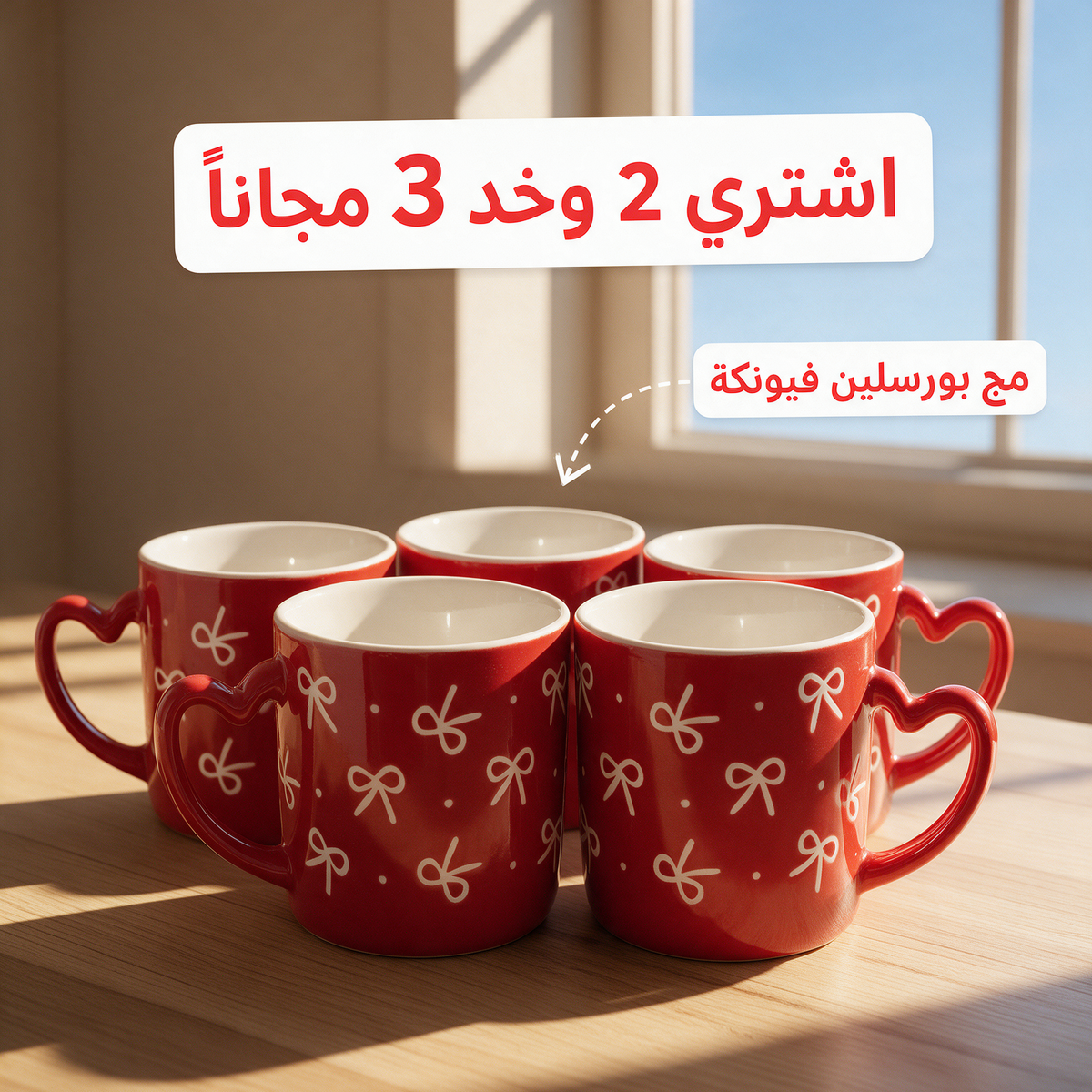 اشتري 2 وخد 3 مجاناً - مج بورسلين فيونكة