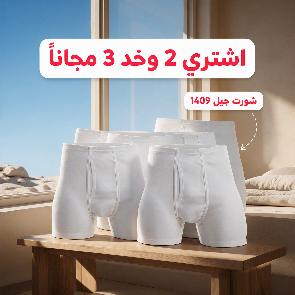 اشتري 2 وخد 3 مجاناً - شورت جيل 1409